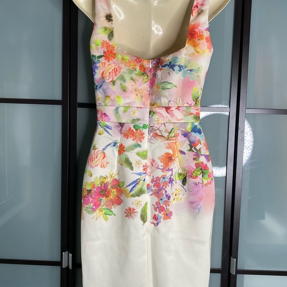 ASOS - True Violet square neck floral dress sz 2 - Picture 3 of 8